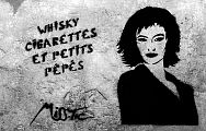 Miss Tic - son expo Femme Mur - Wkisky cigarettes et petits pépés
