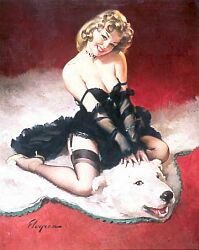 Gil elvgren - istraddling teddy bear