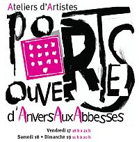 affiche des portes ouvertes des ateliers d'artistes d'Anvers aux Abbesses