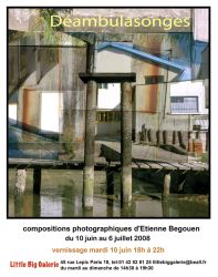 déambulasonges d'Etienne Begouen à la Little Big Galerie 44 rue Lepic 75018 jusqu'au 6 juillet 2008
