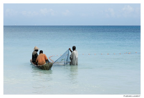 Zanzibar - Nungwy - Pêche au filet près de la plage