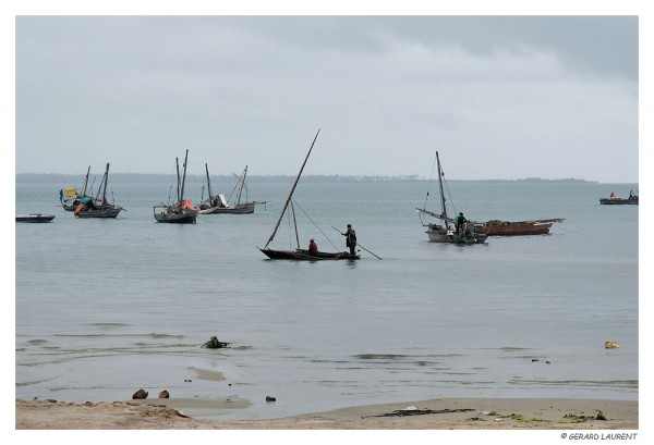 Zanzibar - port de pêche sur la plage