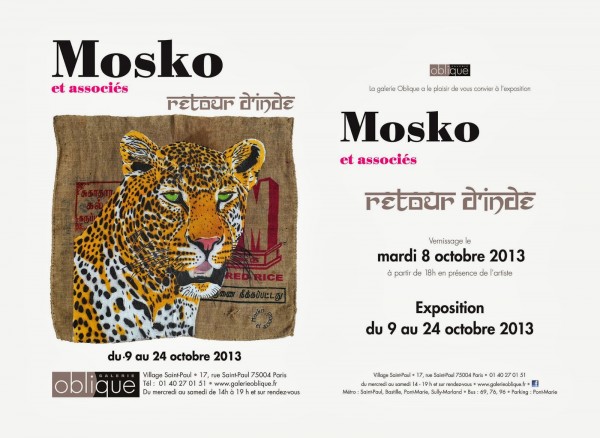 Mosko et Associés - Retour d'Inde - Galerie Oblique 9 au 24 oct 2013