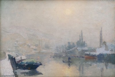 La Seine et l'île Lacroix en hiver - 1893 - Albert Lebourg