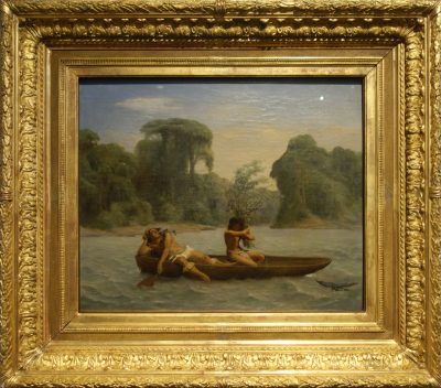 Deux Indiens en pirogue - 1860 - François Auguste Biard