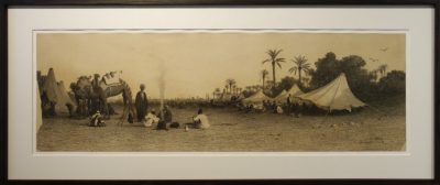 Halte de caravane près du caire - 1874 - Mine de plomb sur papier - Théodore Frère