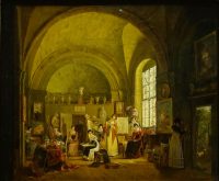 L'Atelier de Jan Von Dael à laSorbonne - 1816 - Philip Va Vree - élève de Gerard van Spaendonck