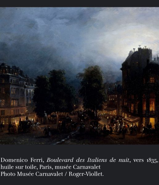 Bd des Italiens la nuit Domenico Ferri 1835