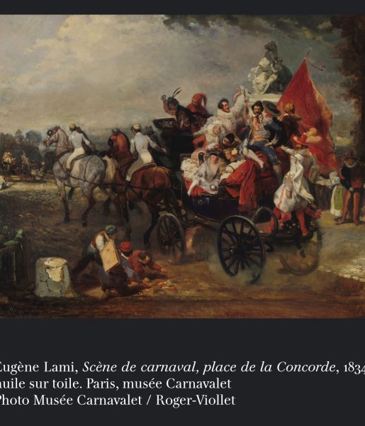 Scene de carnaval place de laConcorde – Augene Lami 1834
