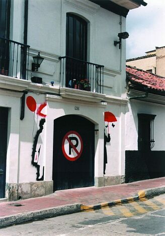 Colombie - Bogotá 1996 - La Candelaria - Calle 10 # K3 - Pochoirs - Les Carnets de Nemo