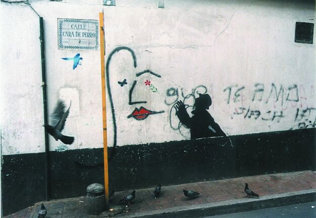 Colombie - Bogotá 1996 - La Candelaria - Calle 13 # K9 - Pochoirs - Les Carnets de Nemo