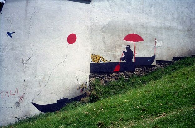 Colombie - Bogotá 1996 - Teatro a l'aere libre - Pochoirs - Les Carnets de Nemo