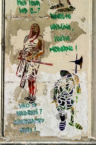 La Sorcière et Spliff Gâchette, fresque de la rue des deux boules
