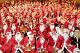 foule de pères noel