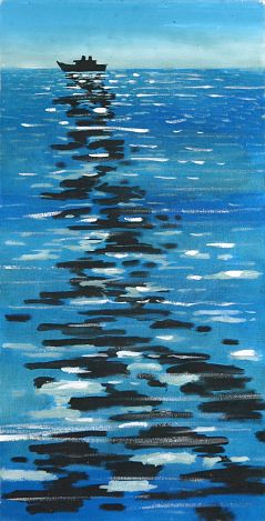 Jérôme Mesnager - Reflets - acrylique sur toile - 80 x 40