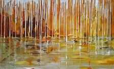 Cécile Vilaseque - Miroir - acrylique sur toile - 97 x 162